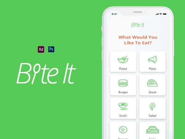 BiteIt Mobile UI Kit