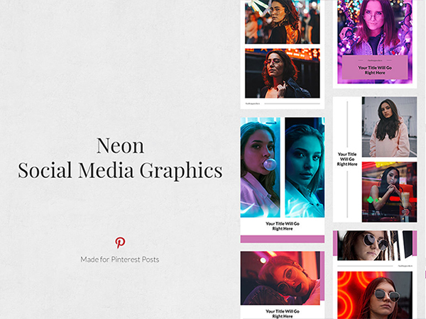 neon Pinterest Posts