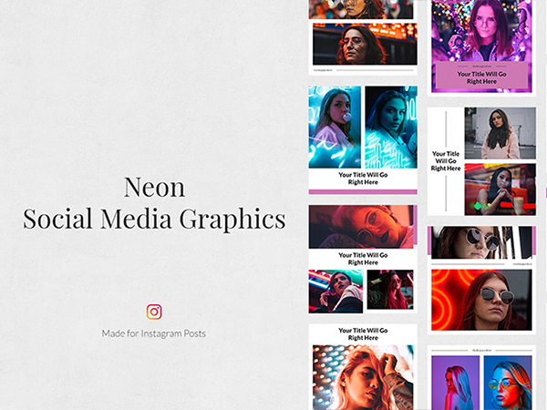 neon Instagram Posts