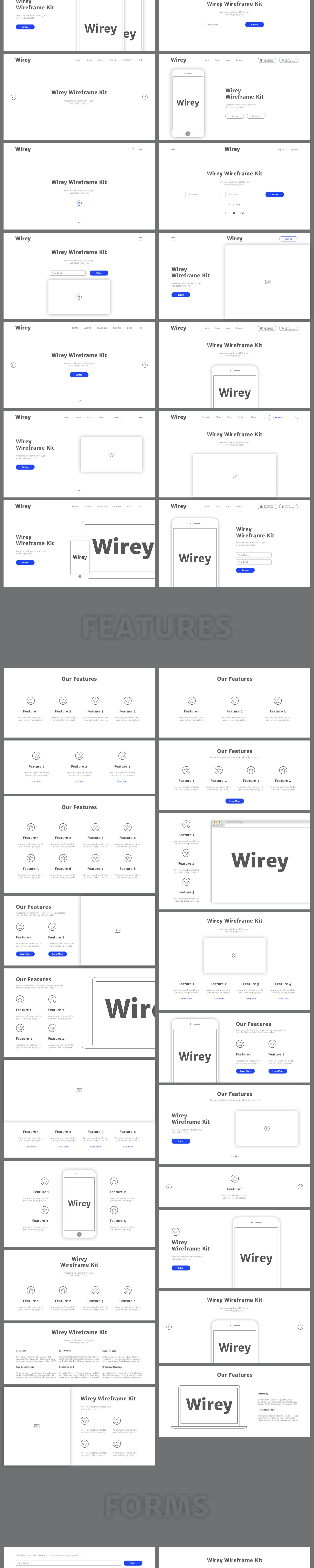 Wirey Wireframe Kit